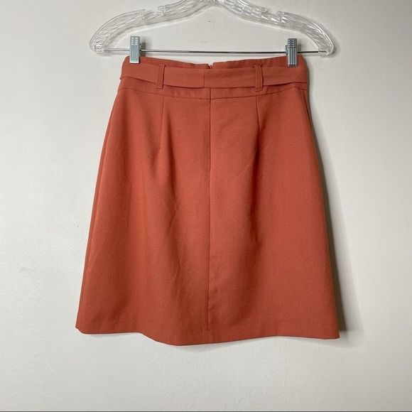 ASOS burnt orange bow tie mini pencil skirt - Picture 4 of 10